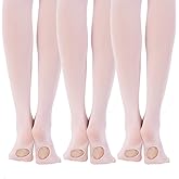 MANZI 1-3 Pairs Women's Girl's Dance Tights Convertible Transition Ballet Tights 40D