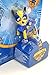 Paw Patrol Mighty Pups Chase Figure with Light-up Badge and Paws with Bonus 12 Stickers Sheet Bundle (2 Items)
