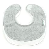 Bumkins Absorbent Cotton Chin Bib, Grey, 2-Count