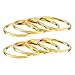 Women's Plain Band Knuckle Stacking Midi Rings, Set of 8 - Gold Plated Stainless Steel - by Silver Phantom Jewelry