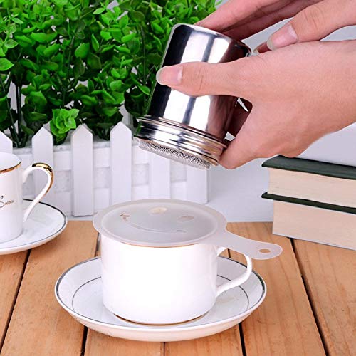 2er-Pack Edelstahl-Pulverstreuer, Schokoladenstreuer, Bagger, Kaffeekakaobagger mit feinmaschigem Deckel, Power-Dose zum… – Bild 8