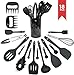 Pepe Nero Silicone Heat Resistant Cooking Utensils - 18pcs Nonstick Cookware - Kitchen Essentials Accessories