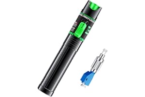 NOVAGROWTH Green Light Fiber Optic Tester - Visual Fault Locator with 30mW Output, 510nm Wavelength, Compatible with SC/FC/ST/LC Interfaces, Ideal for Network Maintenance & Data Center Technicians.