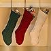 NIGHT-GRING 6 PCS 15'' Knit Christmas Stockings Woven Stockings Christmas Decorations White/Red/Green