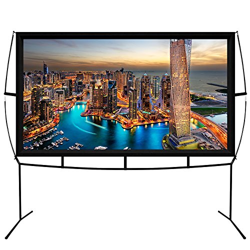 Jumbo 100 Inch 16:9 Portable Outdoor and Indoor Theater Projector Screen with Stand Legs