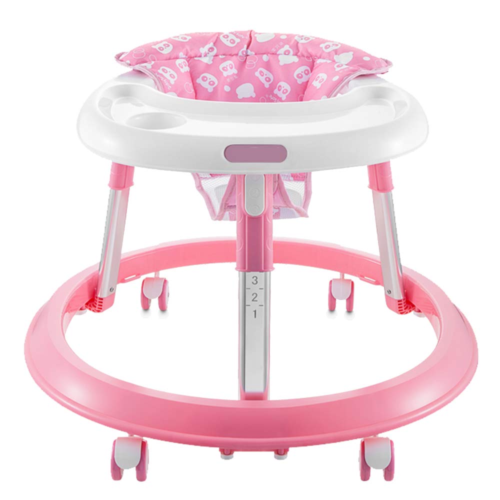 Madoo Spoon Walker,Baby Trend Walker Easy to Fold, Adjustable Seat Height, With Activity Tray Boy Girl Baby 6-18 Months,Pink