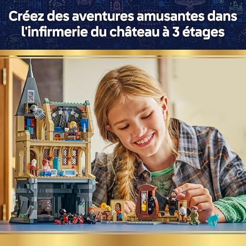 Harry Potter Le Château de Poudlard : l’Infirmerie - Jouet - Maquette Miniature DIY avec 7 Minifigurines Dont Hermione & Ron - Idée Cadeau pour Fille, Garçon & Fans dès 9 Ans 76463