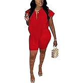 LYANER Women's 2 Piece Outfits Sleeveless Collar Button Down Side Open Top and Short Set