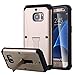 Galaxy S7 Case, Pandawell™ [Built-in Screen Protector ] [Kickstand Feature] Hybrid Dual Layer Armor Defender Full Body Protective Case Cover for Samsung Galaxy S7 - Gold