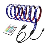 PERLESMITH Led Strip Lights 6.6ft for 40-60 inch TVs, Waterproof USB TV Backlight Kit with Remote - 16 Colors Changing LEDs Bias Lighting for HDTV PC Monitor Home PSLTV1