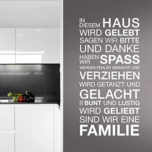 Gran Dora W943 Wall Sticker Saying In This House Is Vinyl