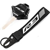 MOWOK Fit For YAMAHA R3 YZF-R3 YZFR3 r3 Motorcycle accessories CNC Aluminum Key Case Cover Key Shell Keychain Keyring Chain