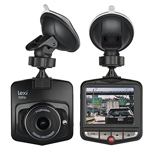 Dash Cam by Lexi - Dashboard Camera for Cars - Full HD Recording Camera with 2.4" LCD Display Mirror, G Sensor, Loop Recording, Motion Detection, Parking Monitor - Car Video Recorder Security Camera