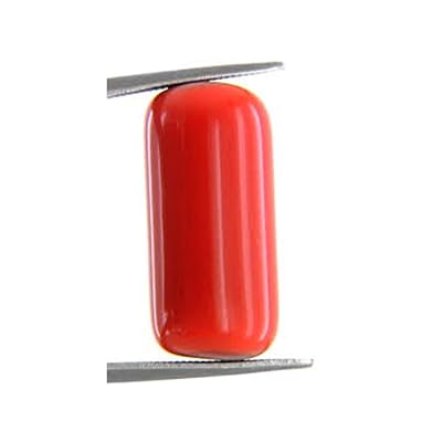 GEMS HUB Red Coral Moonga Lab Certified Natural 4.00-11.00 Ct. Moonga-Gemstone