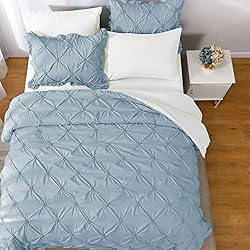 JOLLYVOGUE Light Blue/Ivory Full Size Comforter