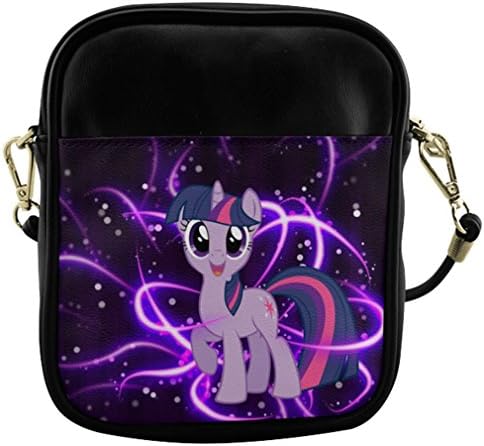 Fashion Leather Female Sling Bag Crossbody Bag Shoulder Bag with My Little Pony Background