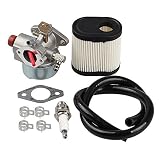 Hipa 640350 Carburetor + 36905 Air Filter for Toro 20016 20017 20018 6.75HP Recycler Lawn Mower Tecumseh 640303 640271 LEV100 LEV105 LEV120 LV195EA / LV195XA Engine