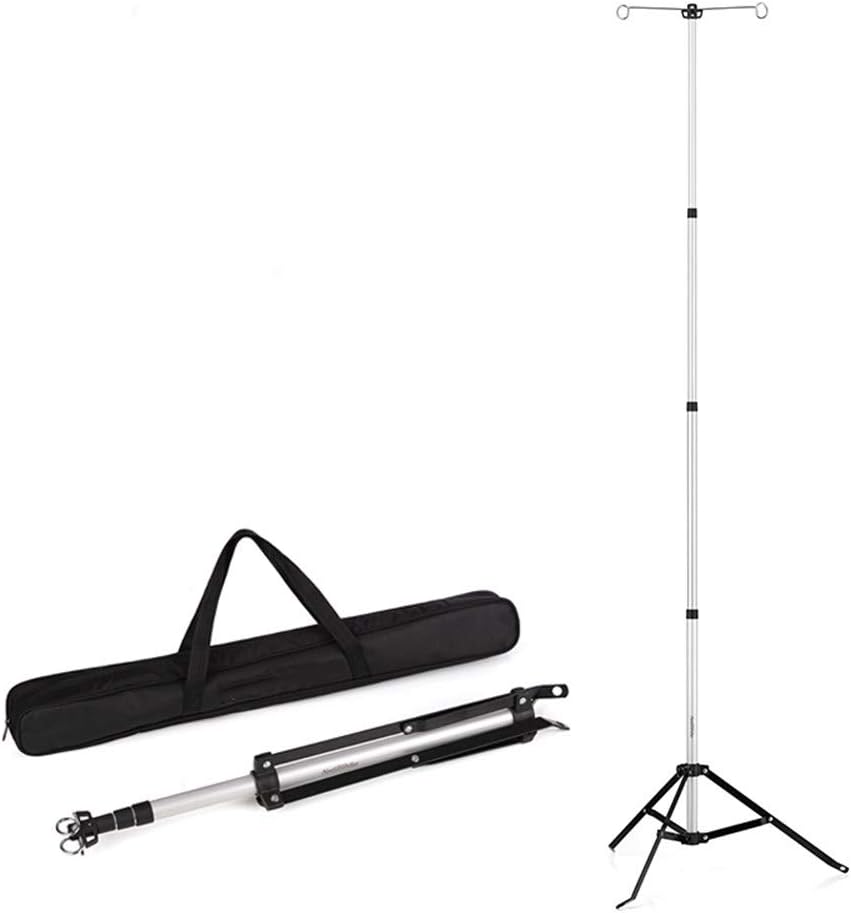 LOCGFF Adjustable Corrosion Resistant Tripod Stand, Camping Tripod Light Stand, with Storage Bag, for Construction,Outdoor and Indoor Work,Camping