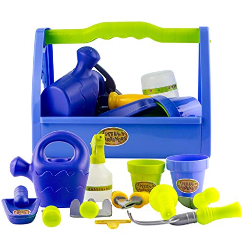 Liberty Imports My First Little Gardening Tool Box Set | 14 Piece Toy Mini Garden Tools Kit for Kids Pretend Play - Thumbnail 7
