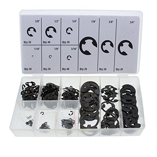 ABN EClip External Retaining Ring Washer 300Piece Assortment Set SAE