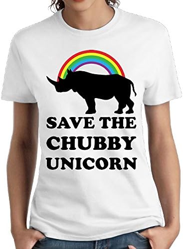 VVTV56E Save The Chubby Unicorn Funny Rhino Female Fashion Designed Short Sleeve Cool T Shirts