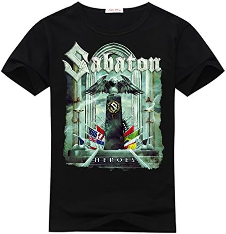 Neimosack Mens Fashion Short Sleeve T-Shirt (Black, Large)