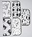 1 Ply Printed Flannel Washable Black and White Animal Set Napkins 8x8 inches 5 Pack - Little Wipes (R) Flannel