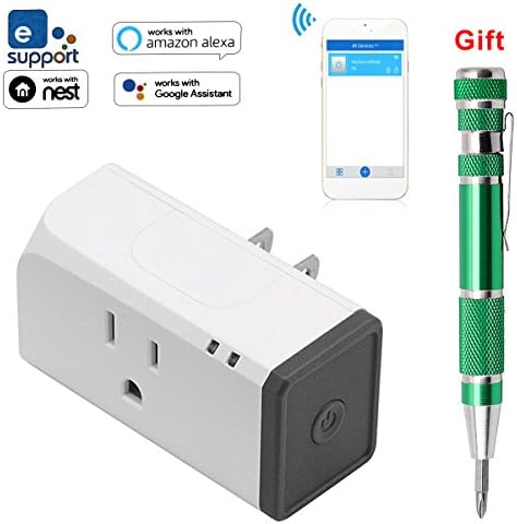 WiFi Smart Plug SONOFF Wireless Smart Socket Compatible with Alexa Echo Google home Nest IFTTT With Energy monitoring Includes multipurpose screwdriver