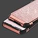BENTOBEN Galaxy S8 Case, Samsung Galaxy S8 Case, Shockproof Glitter Sparkly Bling 2 in 1 Hybrid Hard PC Shiny Faux Leather Chrome Protective Case for Samsung Galaxy S8 2017 (5.8 Inch), Rose Gold