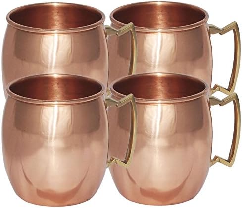 Plain Copper Moscow Mule Mug /Cup,size-16 Ounce ,Set Of-4