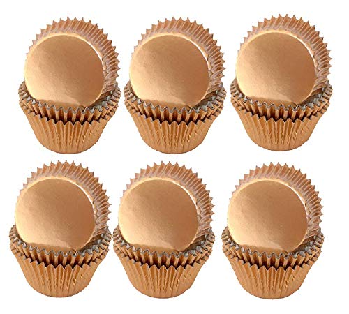 Celebrate Next Rose Gold Mini Cupcake Baking Cups Pan Liners -100pack