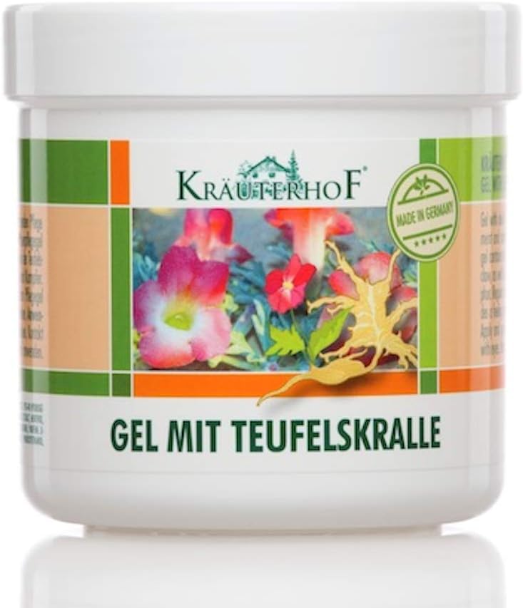 Krauterhof Devil's Claw Eucalyptus Menthol Camphor Gel 250ml Massage Relief