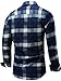 Neleus Men's Long Sleeve Button Down Plaid Denim Work Shirt,113,Dark Blue,M,EUR L