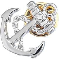 Salutto Anchor Lapel Pin Silver