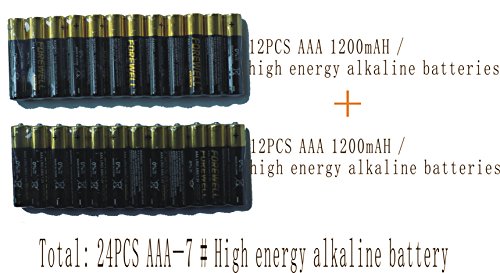Alkaline d cell batteries,High Capacity Alkaline Batteries AAA (7 #) 1200mAH total of 24Pack (Can be used for PIR human sensor lights)