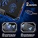 Carantee Laptop Cooling Pad Noiseless Notebook Cooler Pad Stands Adjustable Laptop Cooler USB Powered, Blue Light, 12