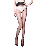 GOCBOBO Sheer Seamless Pantyhose for Women 5 Denier 360° Seamless Crotch Tights Women's Control Top Stockings