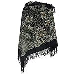 Pavlovoposadskiy Platok Women's Russian Wool Shawl With Wool Fringes Pavlovoposadskiy Platok Women's Russian Wool Shawl With Wool Fringes