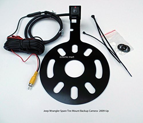 Spare Tire Mount Back Backup Camera for 2007-2016 Jeep Wrangler to After Market Radios