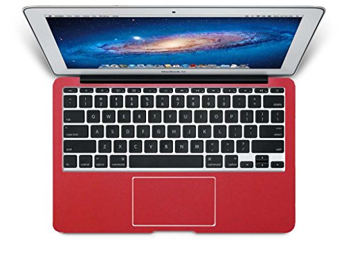 2-pack BingoBuy Customized Free Cut Palm Rest Palmrest vinyl sticker w/ Touchpad Trackpad sticker for 11.6" Apple Macbook Air Model: A1370 or A1465 (Shimmery red) - Thumbnail 4