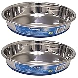 2 Pack Our Pets Durapet Stainless Steel Cat Dish 1 cup
