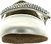 Little Angel Girls Kelly-767E Leatherette Round Toe Rhinestone Mary Jane Ballerina Flats
