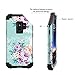 Galaxy S9 case,PIXIU Unique Hybrid Heavy Duty Shockproof Full Body Protective Case with Dual Layer Froral Cases for Samsung Galaxy s9 5.8 inch 2018 Released Peonies