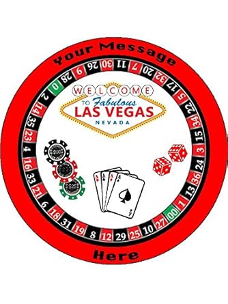 Personalised Edible Poker Cake Topper Icing Or Wafer Paper Cake