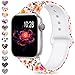 DigiHero Compatible for Apple Watch Band 38mm 42mm 40mm 44mm,Silicone Fadeless Pattern Printed Replacement Floral Bands for iWatch Series 4/3/2/1,Women/Men
