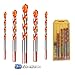 JIECHENG 6Pcs Set (6,6,8,10,12mm,PH2) Multifunction Masonry Drill Bit Set for Glass,Tile,Steel,Metal,Ceramic,Marble,Plastic,Wood