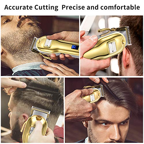 BESTBOMG Professional Cordless Haircut Kit Hair Clippers for Men