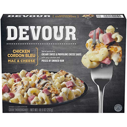 Devour Chicken Cordon Bleu Mac & Cheese Frozen Meal (10.5 oz Box) - Thumbnail 7