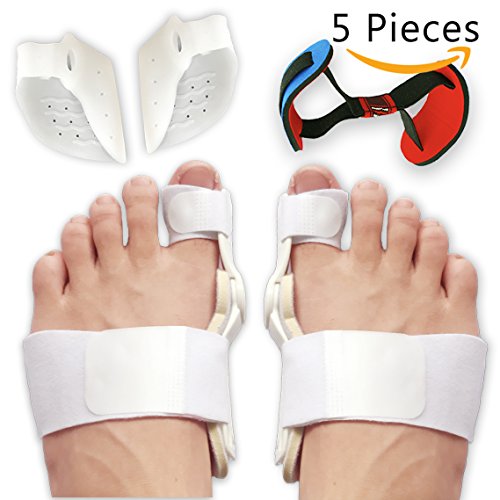 Bunion Corrector and Bunion Splint Care Kit for Bunion Relief, Hallux Valgus Corrector, Big Toe Straightener, Big Toe Joint Protector Brace, Bunion Pads Toe Separators Spacers Surgery Aid Night