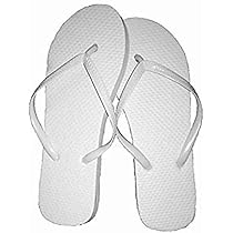 white flip flops amazon